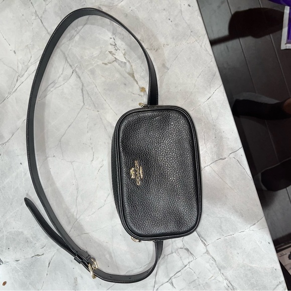 COACH Black Leather Wristlet Pouch - Picture 6 of 8